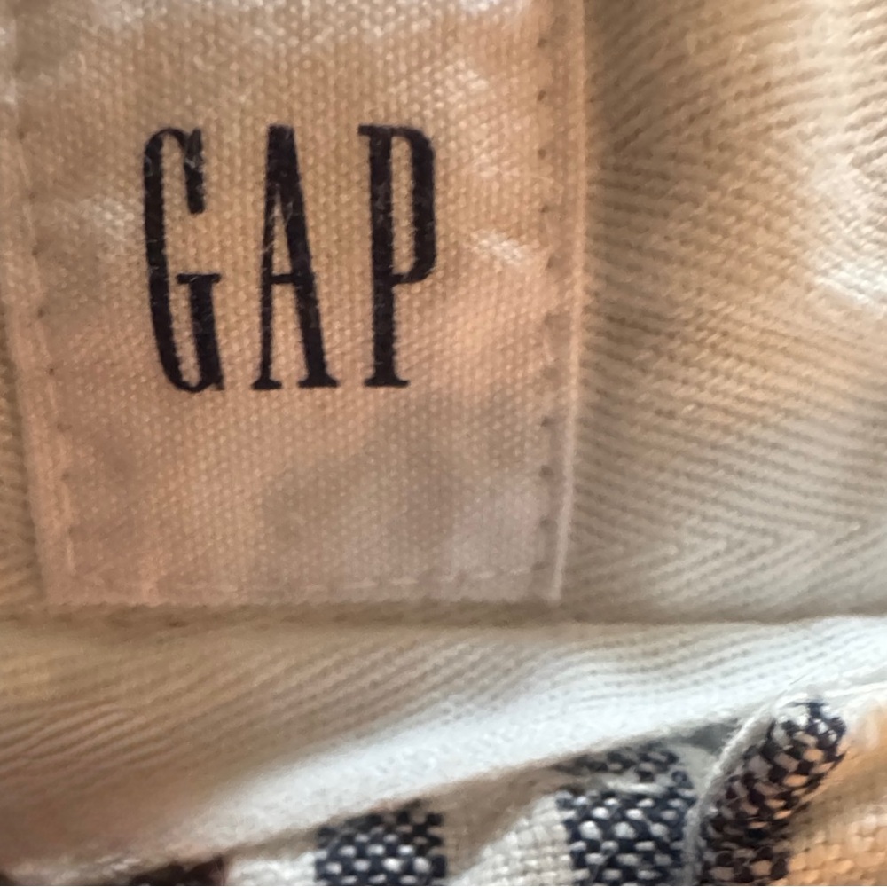 Gap Girlfriend Chino Shorts Women's Size 10 Regular Striped Navy‎ & White - Picture 4 of 6